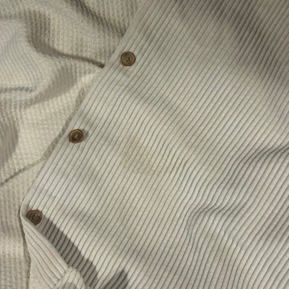 Forever21 Large White Corduroy Shirt Jacket - Picture 3 of 3